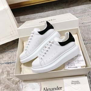 Alexander McQueen White Sneakers with Black Detail